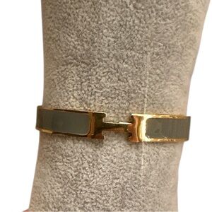 Gold and Grey Designer Inspired H Bracelet